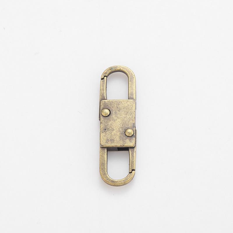 

S-Shaped Alloy Mini Double-Headed Zipper Pull with Adjustable 8-Character Spring Buckle