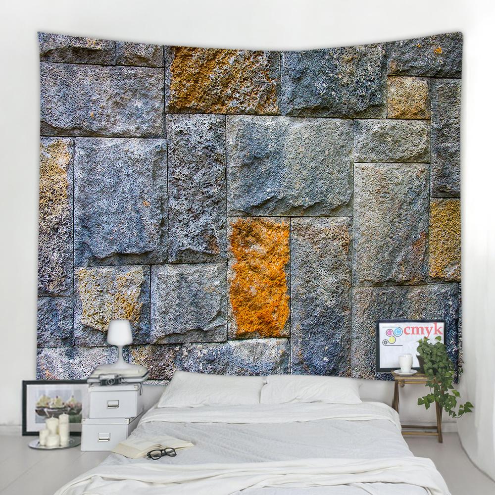 3d Printing Brick Stone Wall Tapestry Visual Art Decoration Tapestry Boho Tapestry Bedroom Dorm Room Home Decor