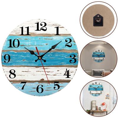 Elegante e Silenzioso Orologio da Parete Blu Spiaggia per la Tua Cucina - Funziona a Batteria