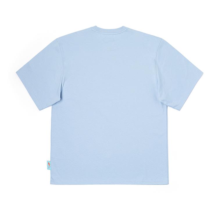 Lee T-Shirts Unisex Sky Blue Crew Neck Moderate LUT0092503RX00FA07954