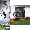 Giant Realistic Black Spider With Creepy Red Eyes Perfect For Halloween Decoration