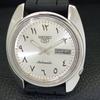 AUTOMATIK VINTAGE SEIKO 5 JAPAN 6119C HERREN ARABISCHES SILBERNES ZIFFERBLATT UHR a702451-5