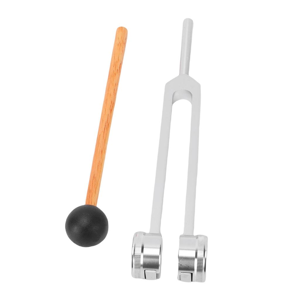 Tuning Fork with Hammer 128Hz Aluminum Alloy Portable Sensory Tuning Fork for SPA Yoga Meditation Relaxation