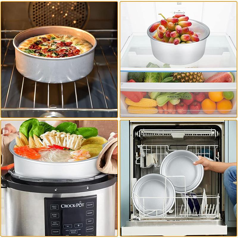 6 Inch Cake Mold Aluminum Alloy Anode Live Bottom Cake Tin Baking Tray Cake Pan Cake Pot Bakeware Round Cake Mould Baking Tool