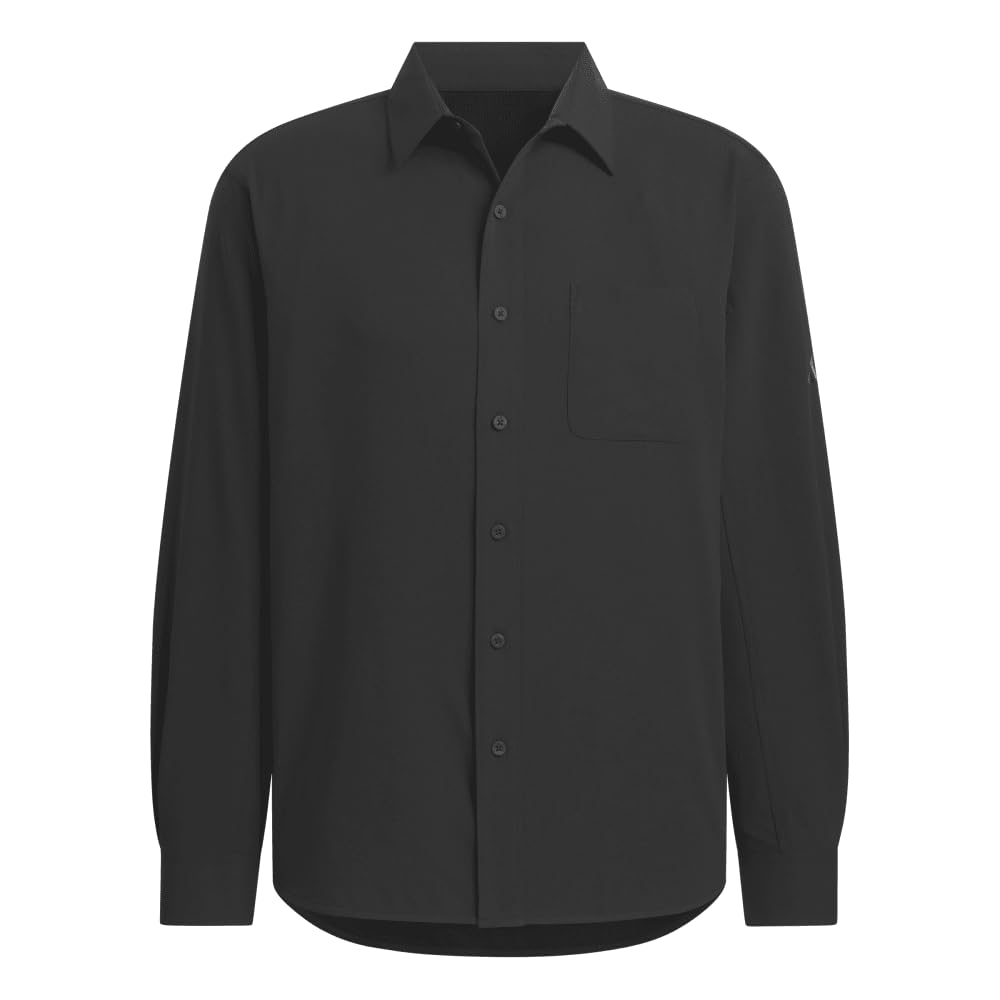 

Adidas Premium Regular Fit Double Weave Buttoned Long Sleeve Shirt KQD63 Black Men s (JM2105) J/XL