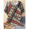 Fashionable loose women's T-shirt, printed casual women's top, summer clothing