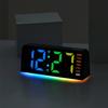 Dynamic RGB Light Clock for Bedside Table with Alarm Full Time Day Date Display Designed As a Multifunctional Night Light