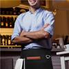 3 Pockets Black Waist Half Short Apron Restaurant Waiters Chef Aprons Cafe Shop BBQ Hairdresser Bar Aprons Cleaning Supplies