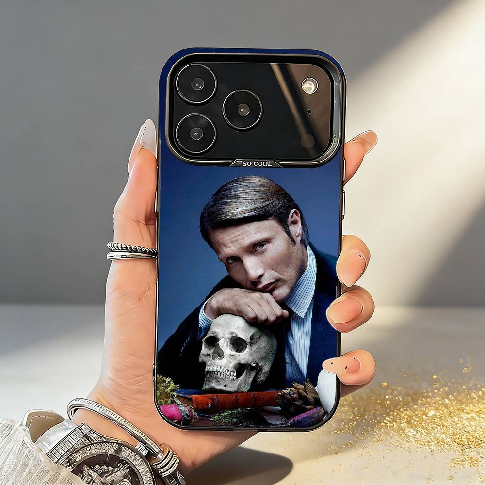 M-Mads M-Mikkelsen H-Hannibal Phone Case For iPhone17,16,15,14,13,12,11,Pro,MAX White Matte Shockproof Cover