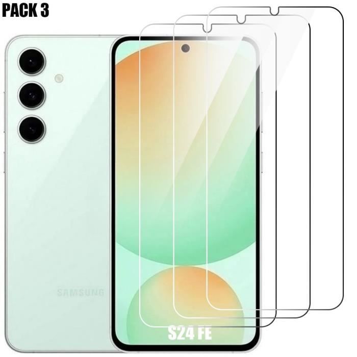 Protection d'écran en verre trempé - BOOLING - Samsung Galaxy S24 FE - Lot de 3 - Ultra fin - Antichoc
