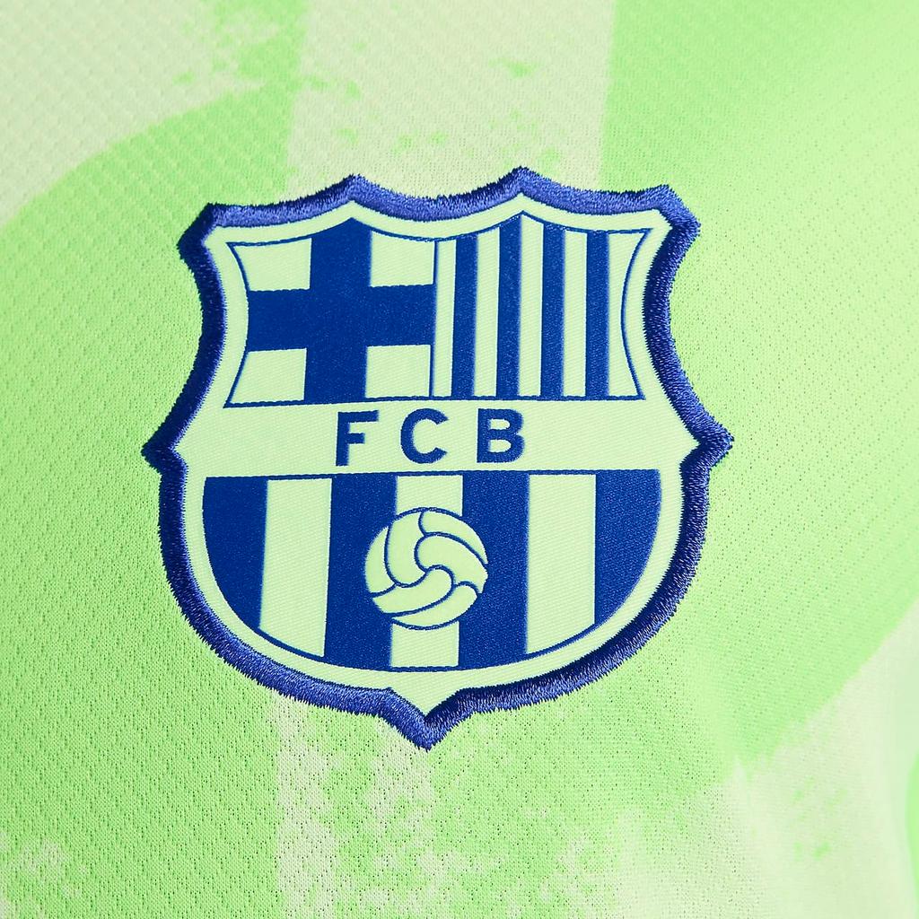 Nike Dri-Fit Spotify Barcelona 24/25 Second Away Casual Simple Crew Neck Short Sleeve Football Shirt Men Tops Green FQ2022702