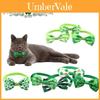 St.patrick's Day Bow Pet Accessory Lucky Green Check Collar