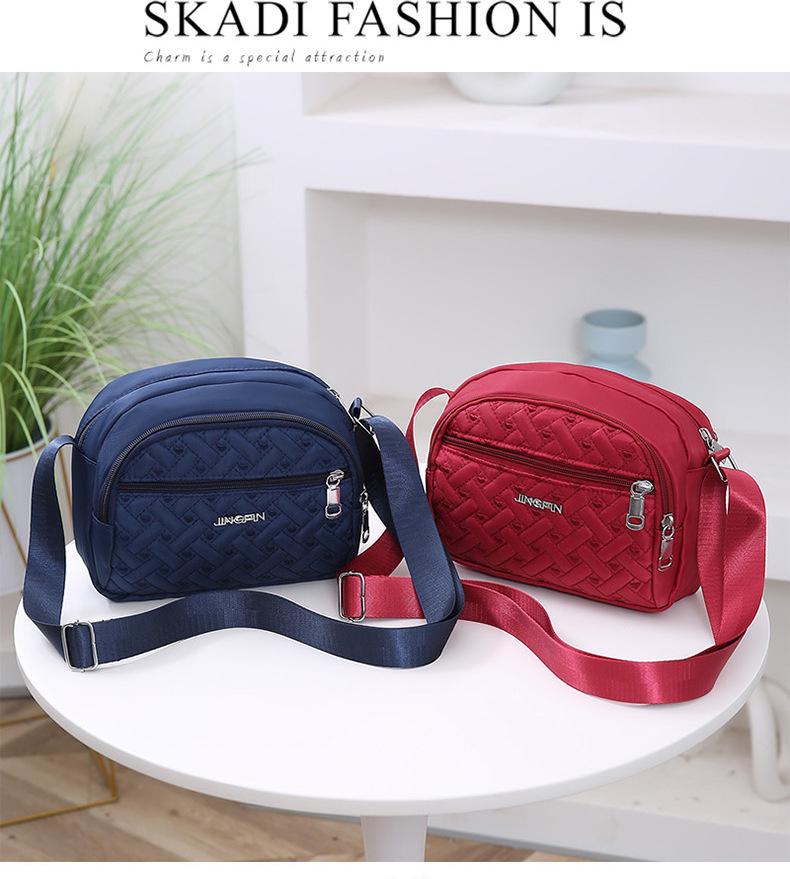 Women's Travel Crossbody Bag - Red & Black Shoulder Bag