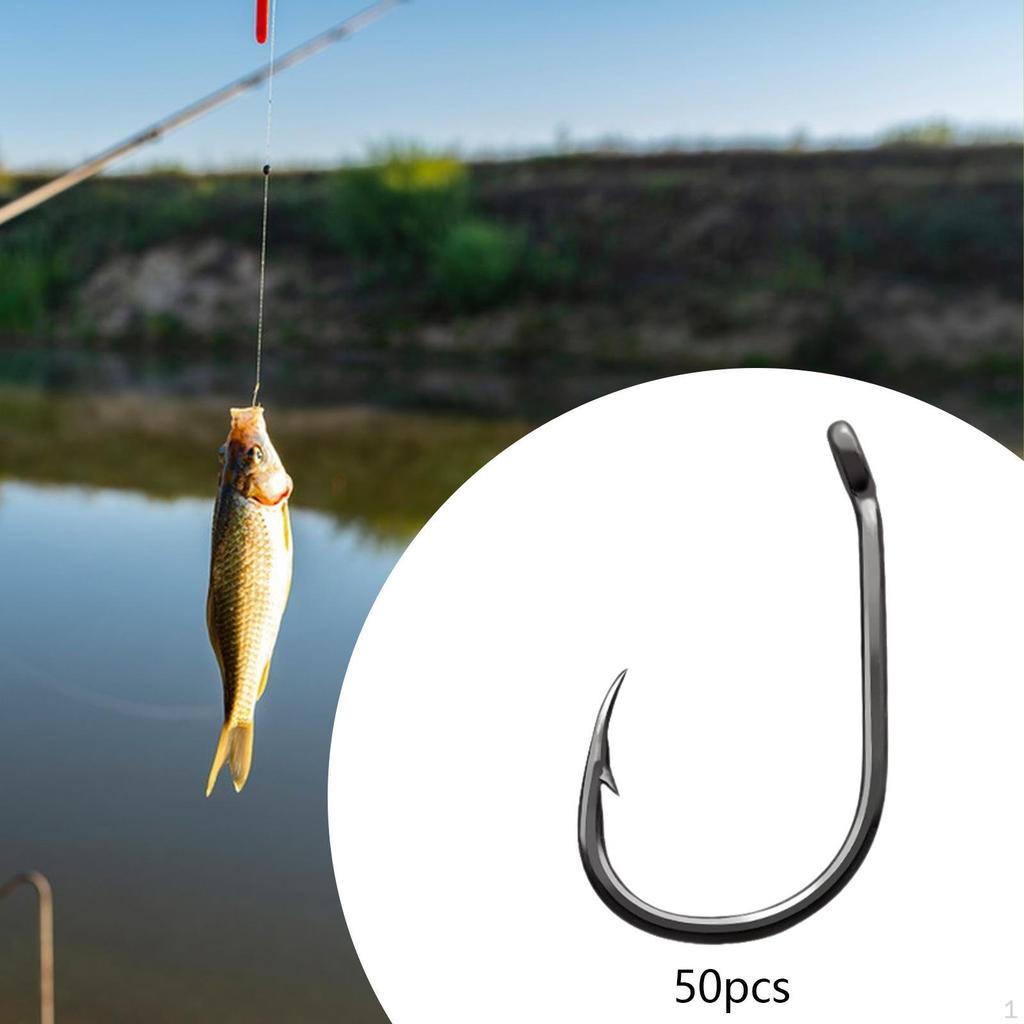 50Pcs Barbed Fly Fishing Hooks for Dry Accessories Tools Tying Saltwater