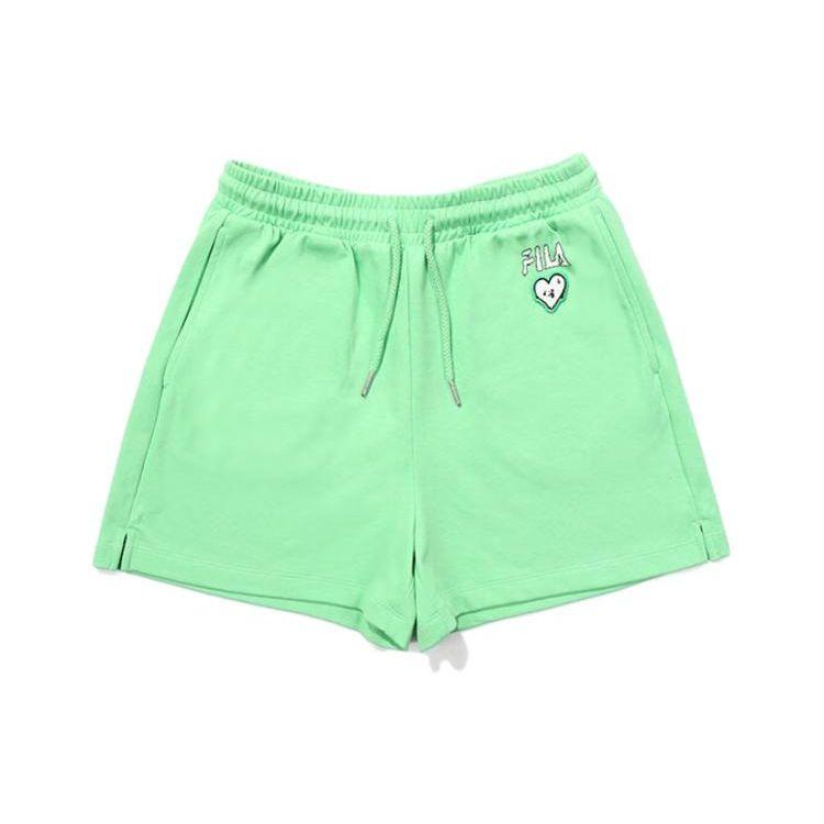 Fila Fusion Letter Mid-Rise Straight Casual Shorts Women Shorts Green FS2TRF2A51F-AGR