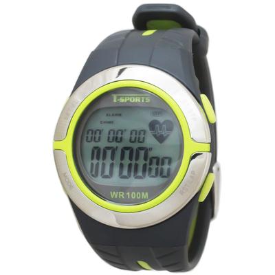 Digital Waterproof Stopwatch Lap Time Calories Burned Measurement Black [Clefa] Men's TS-D028-GN