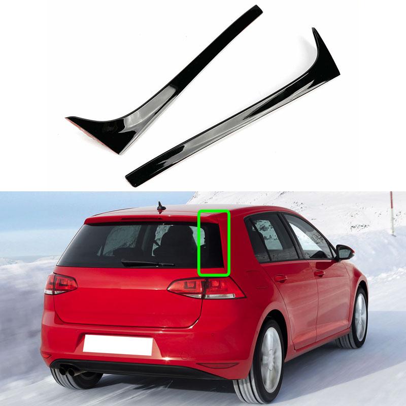 Pair Rear Left/Right Window Spoiler Side Wing Spoilers Trim Exterior Parts for VW Golf 7 7.5 MK7 MK7.5 2014 2015 2016 2017 2018