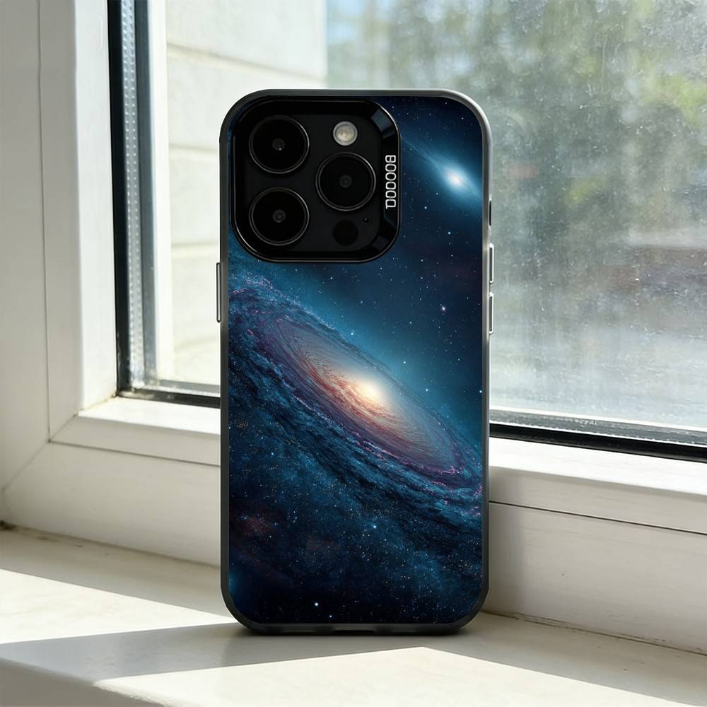 Space For Galaxy U-Universe Phone Case For iPhone 17,16,15,14,13,12,11 Plus,Pro Max,XS,Colorful Silver Phone Case Funda Cover