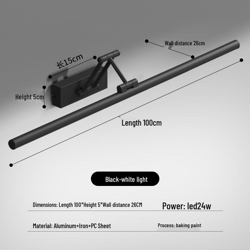 LED Vanity Mirror Light: Drill-Free Installation for Bathroom or Dressing Table Cabinets