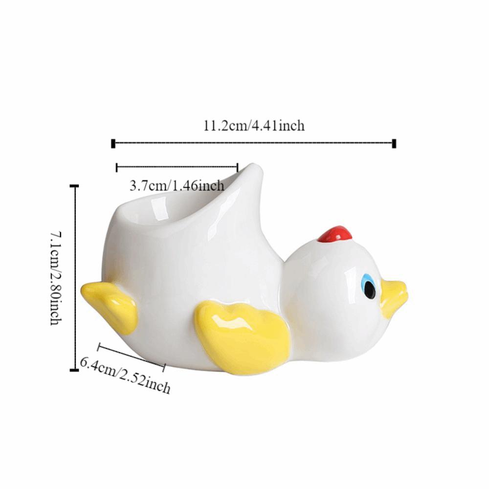 Ceramic Cartoon Eggs Holder Chicken Shape Eggs Base Creative Chicken Eggs Cup  Breakfast