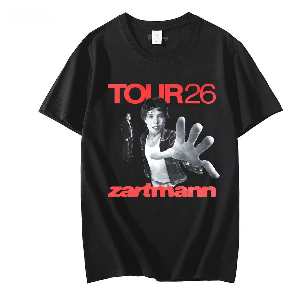 

2025 Unisex Hip Hop Camisetas Zartmann-TOUR26 Grunge Graphic Printing Punk Summer Round Neck Sleeve High Quality Comfortable XXXXXL чёрный