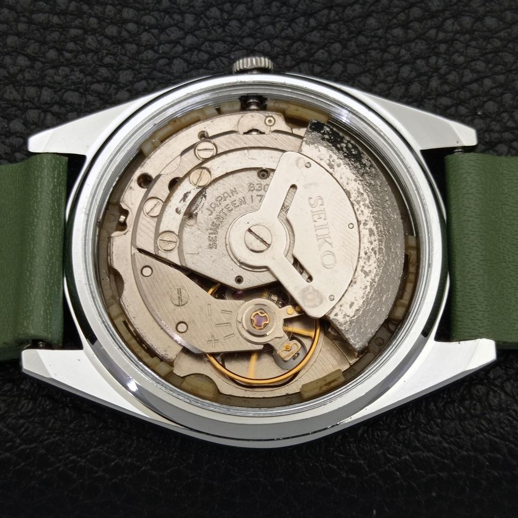 VINTAGE SEIKO 5 AUTOMATIC 6309A REFURBISHED JAPAN MENS GREEN WATCH a701733-5 R206c-a701733