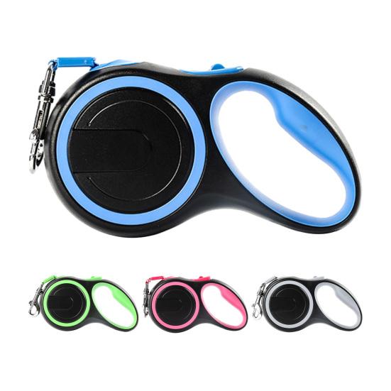 Dog Retractor with Automatic Rebound Traction Rope Dual-Compartment Poop Bag Adjustable Brake Button Dog Retractable