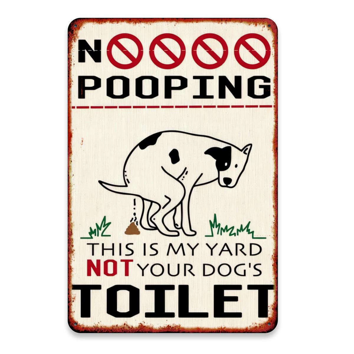 

No Dog Poop, This Is My Yard - Square Metal Sign for Bars, Cafes & Clubs | Durable Iron Wall Decor 20x30cm（7.8x11.8inch）