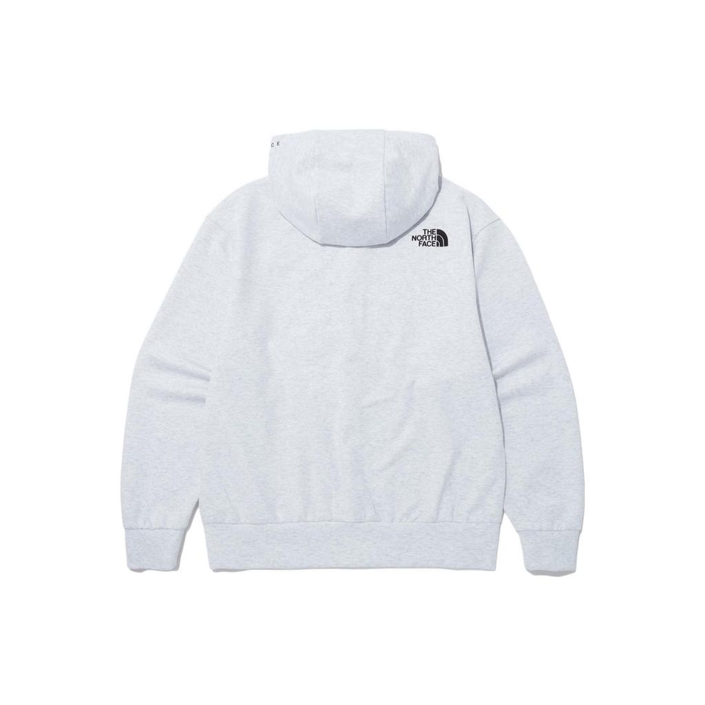 The North Face Logo Print Straight Fit Zip-Up Hoodie Men Hoodies Oatmeal NJ5JP03L