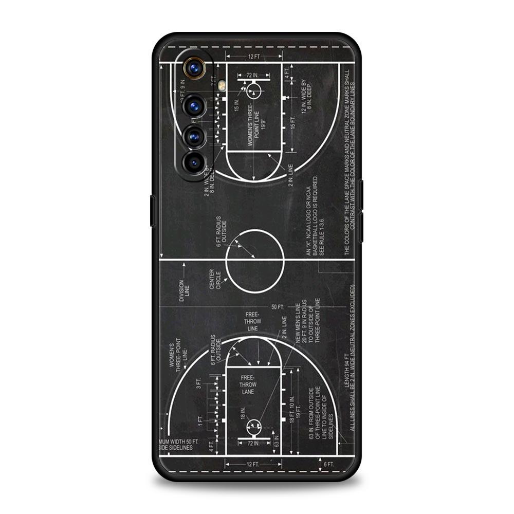 Football Basketball Tactical Board Case For Realme C67 C63 C55 C53 C35 C25 C21 GT 2 3 5 6 10 11 12 13 Pro Soft TPU Phone Cover