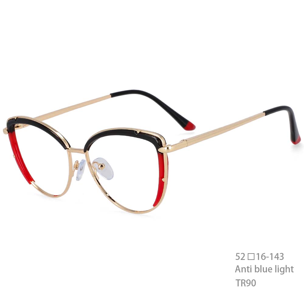 54278 Plastic Titanium Zero Glasses Anti Blue Light Optical Glasses Frames Women Tr90 Fashion Computer Eyeglasses
