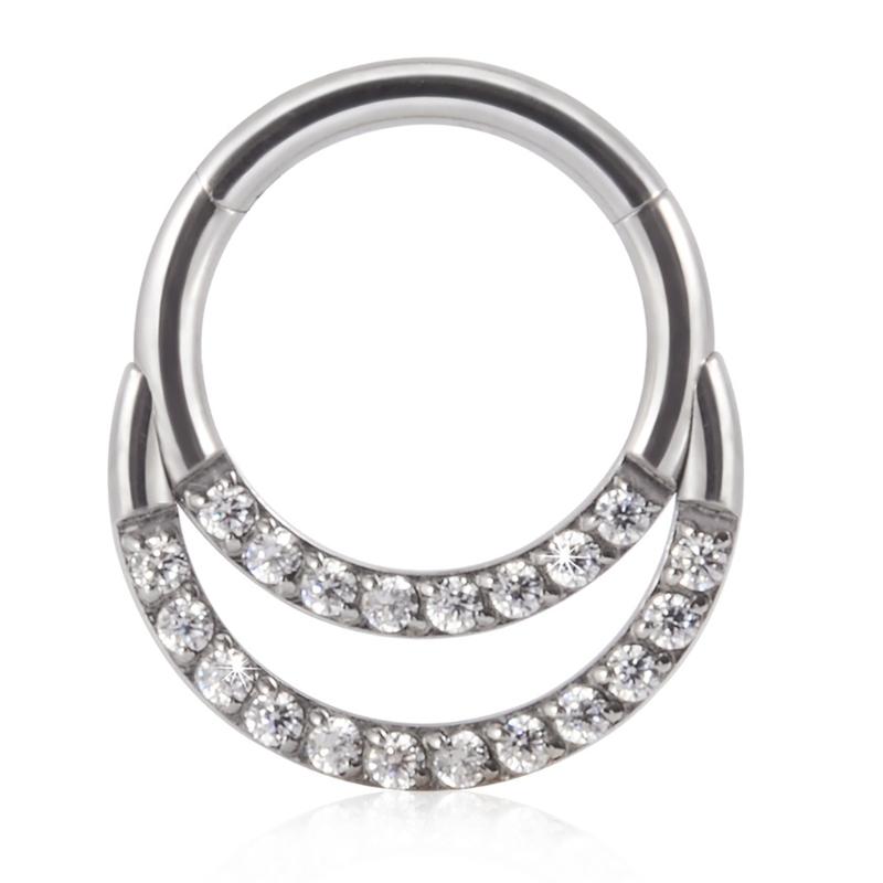 Уникальные кольца для носа в форме полумесяца, серьги-кольца для уха, изящные серьги-кольца для носа в форме полумесяца для трагуса с бриллиантовой отделкой