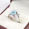 Aquamarine Oval Cut Gemstone With 925 Sterling Silver Ring For Men's #A762 JL375659112397