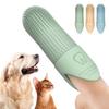 Brosse à dents pour chien, Brosse à dents à doigt à nettoyage 360° pour chiens, Brosse à dents à doigt pour chien en silicone de qualité alimentaire pour soins dentaires pour chiens et chats