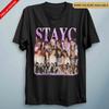 Kpop STAYC Koszulka 90s RETRO Vintage Koszulka Unisex Unisexs Tee Bubble ASAP