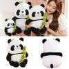 Cute And Cuddly Sitting Panda Plush Toy With Bamboo Perfect For Kids And Animal Lovers