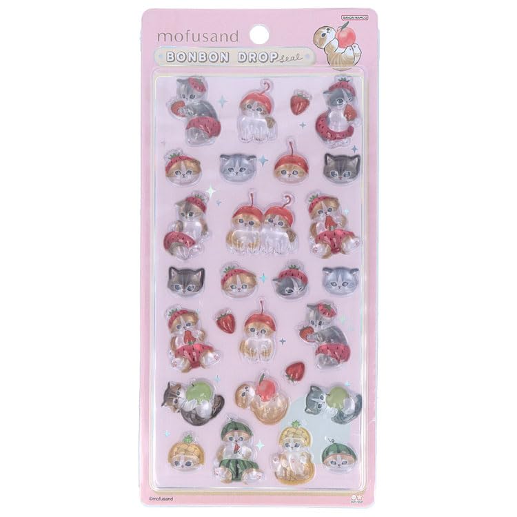 Sunstar Stationery mofusand Goods Sticker 3D Bonbon Drop Sticker B S8542988