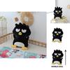 Cartoon Cool Black Penguin Plush Toy With Ultra Soft Short Fur For Kids And Teens