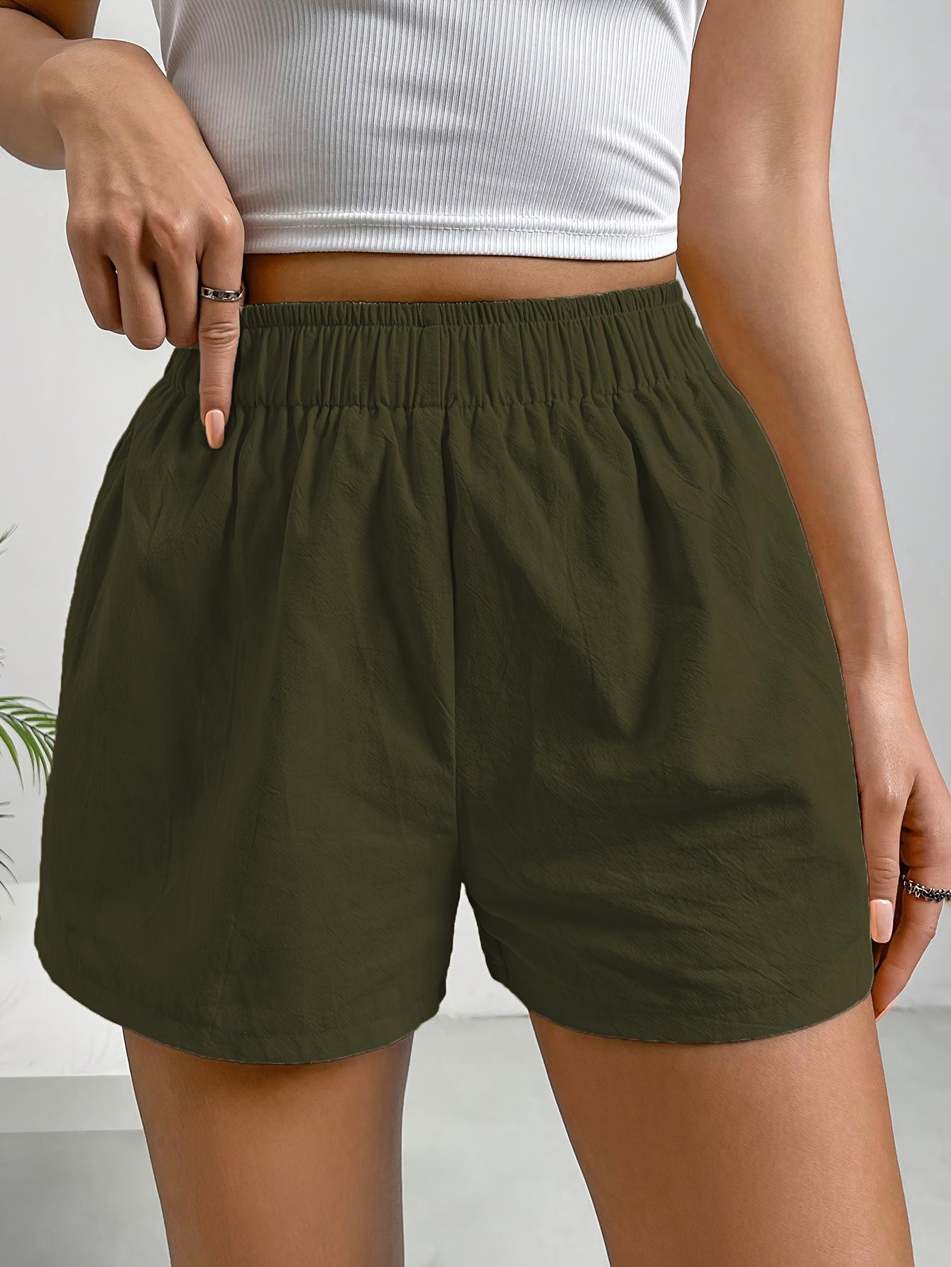 Women s Summer Solid Color Loose Casual Fashion Shorts Large