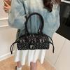 2025 spring and summer new women's bag fashion rivet handbag large capacity shoulder crossbody versatile denim tote bag