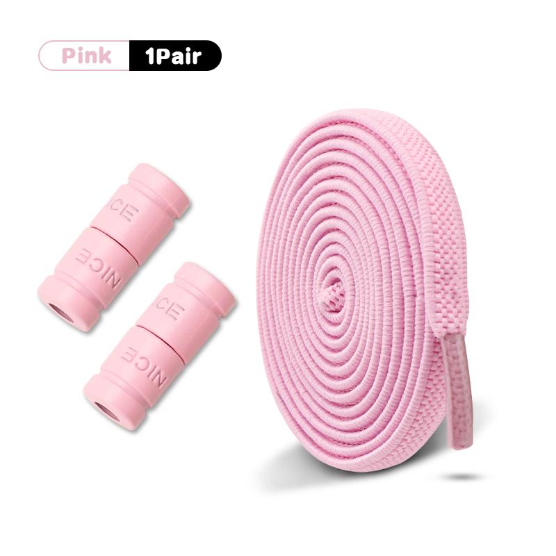 New 1Pair/3Pair Buckle Flat Elastic No-Tie Laces Letter Metal Capsule Lazy Shoelace for Men Women Sneakers Quick Shoelaces