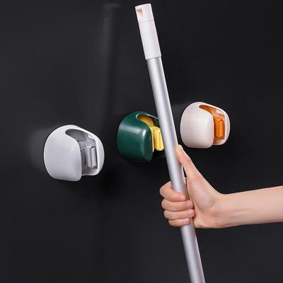 Nordic No-Drill Wall-Mounted Mop & Broom Holder with Strong Clip