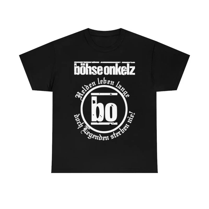 Gehasst Verdammt Vergöttert II Böhse Onkelz Peripheral Pattern Printing Summer Oversize Tees Cotton Men's and Women's T-shirts