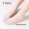 5 Paar Damen Frühling und Sommer Neue Mode Kristall Seidenstrümpfe In Zylinder Jacquard Socken