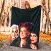 Hocus Pocus Koc Flanelowy Miękki Ciepły Koc na Wszystkie Pory Roku, Wzór na Kemping, Podróż Samochodem, Piesze Wycieczki, Kanapę, Łóżko, Biuro, Idealny Prezent na Imprezy