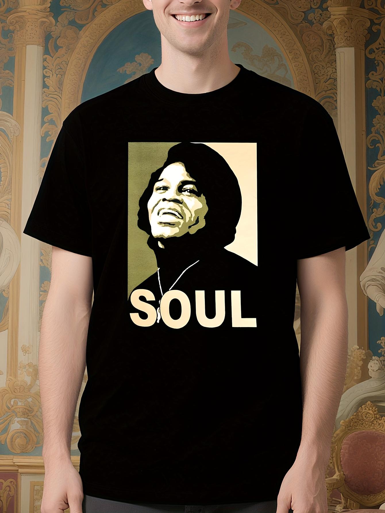 Plus Size Vintage Soul Music Graphic Tshirt - Black Retro... M