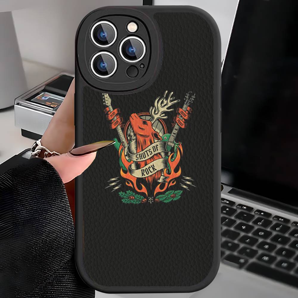 Hallo J-Jagermeister Logo Handyhülle Für IPhone 16 15 14 13 Pro Max 11 12 Plus Leder Silikon Hülle