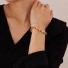 Luxury Sphere Bracelet Adjustable Chain - Stainless Steel Jewelry for Women, Hypoallergenic Gift Gold Color Bangles Accessories