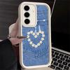 Phone Case for Samsung Galaxy A17 A16 A15 A14 A13 Retro Denim Pattern A56 A36 A26 A55 A35 A25 A54 A34 A24 A53 A33 A23 A07 A06