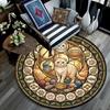 Siamese Cat Glass Round Area Rug Under Office Chairs Bedroom Living Room Home Decor